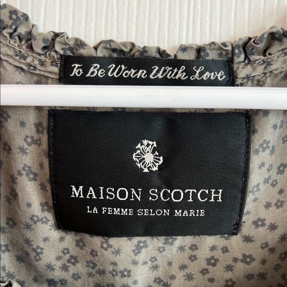 Maison Scotch Olive Printed Blouse - Picture 4 of 5